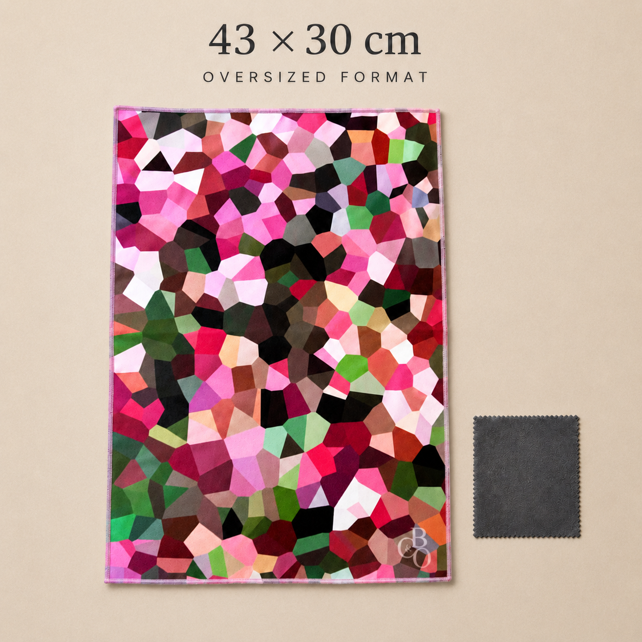 Maple 43 by 30 centimetre size comparison