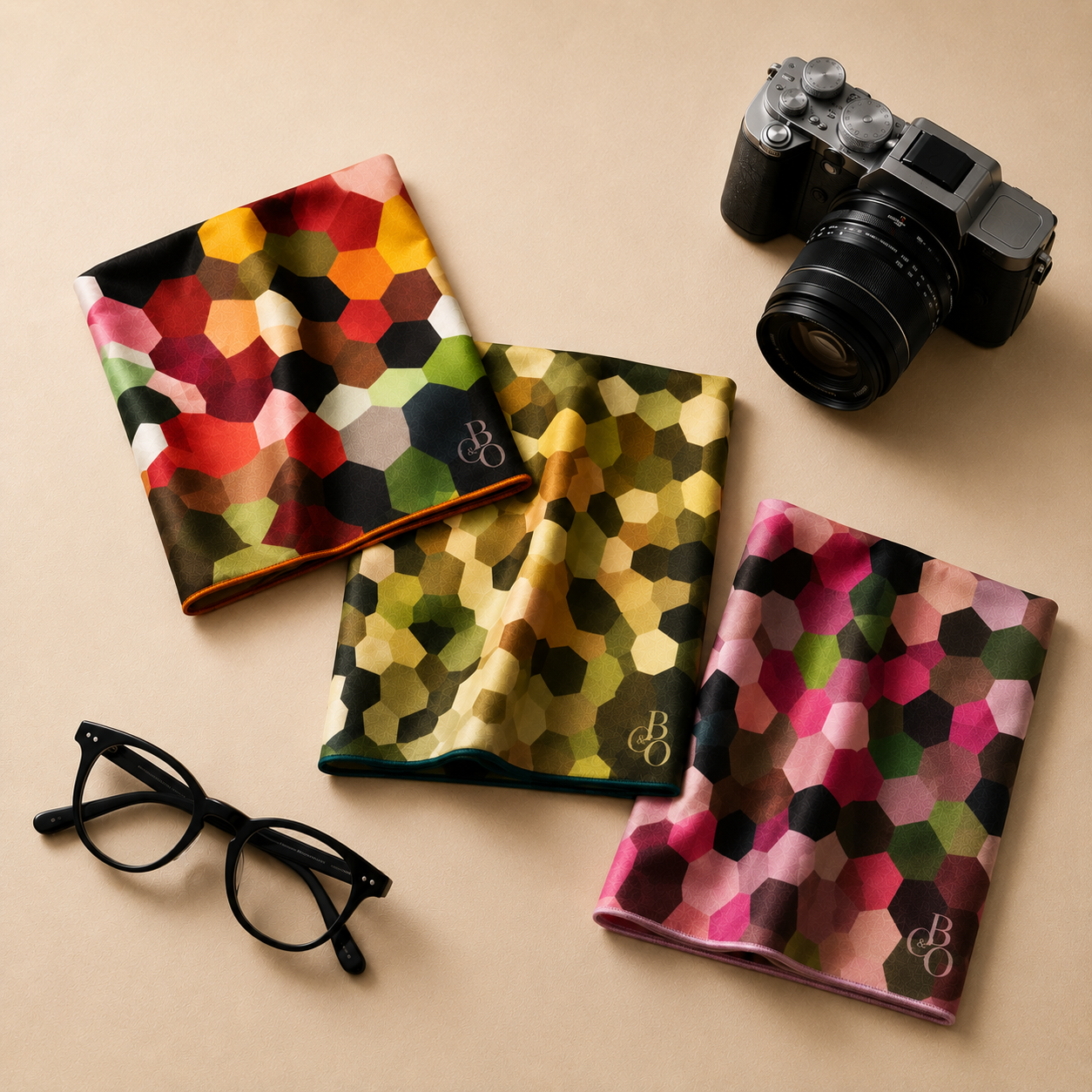 Three optical cloths
