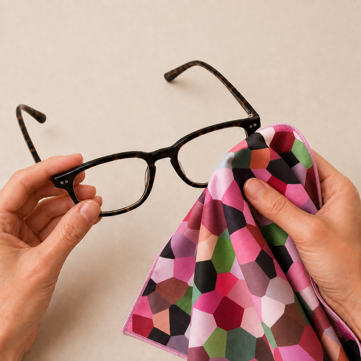 Barroccu & Co cloth cleaning glasses