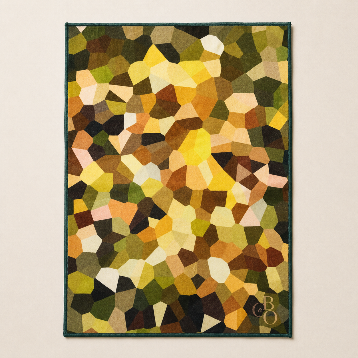 Ferns cloth displaying its autumnal-fern-inspired artwork